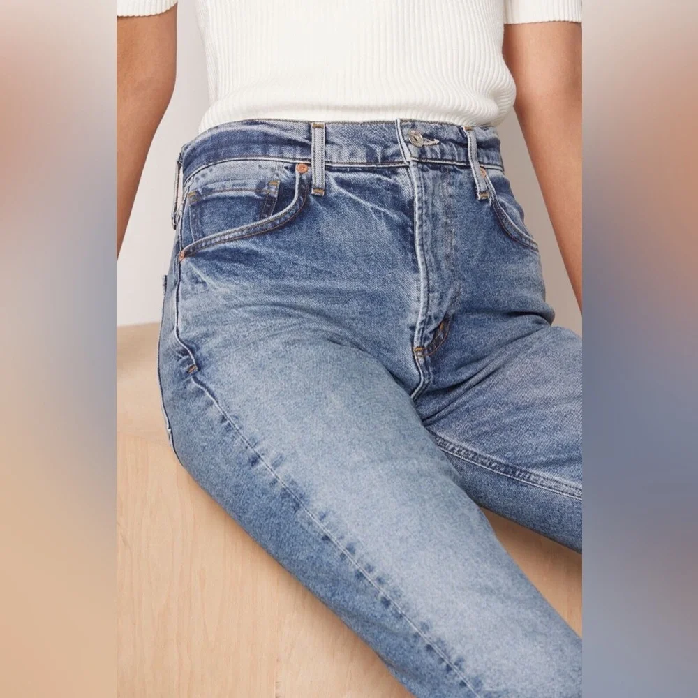 Citizens of Humanity Cropped Isola Raw Hem Premium Vintage Jeans-Size 27 - Picture 3 of 14